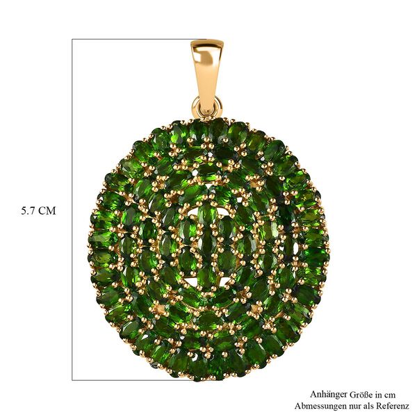 Nat&uuml;rlicher Chromdiopsid Anh&auml;nger, 925 Silber vergoldet, ca. 22.78 ct image number 6