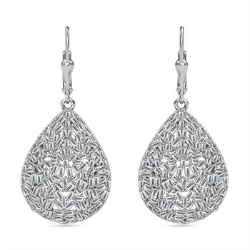 Wei&szlig;er Zirkonia Ohrringe 925 Silber rhodiniert ca. 5,50 ct.