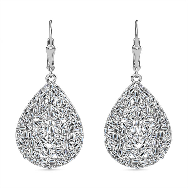 Wei&szlig;er Zirkonia Ohrringe 925 Silber rhodiniert ca. 5,50 ct.