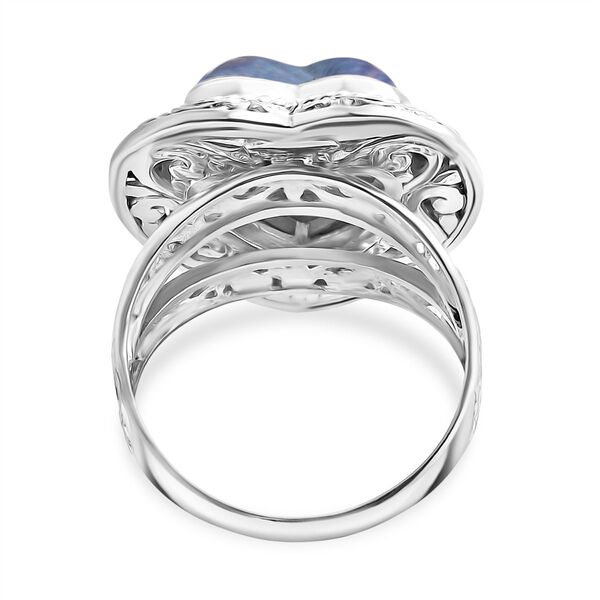 D'Joy Royal Bali - Blauer Mabe Perle Herz Ring image number 4
