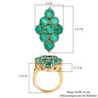 Smaragd-Quarz-Triplette Ring, 925 Silber Gelbgold Vermeil, (Größe 17.00) ca. 10.68 ct image number 5