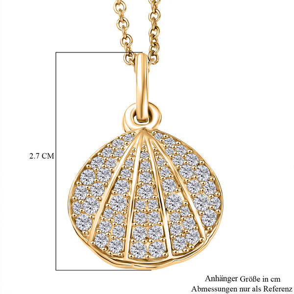 EverTrue S&uuml;&szlig;wasser Perle und Zirkon Anh&auml;nger mit 50cm Kette in Goldton image number 7