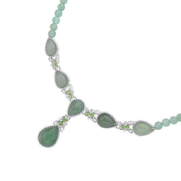Gr&uuml;ne Aventurin Halskette, ca. 45 cm, ca. 164,00 ct image number 3