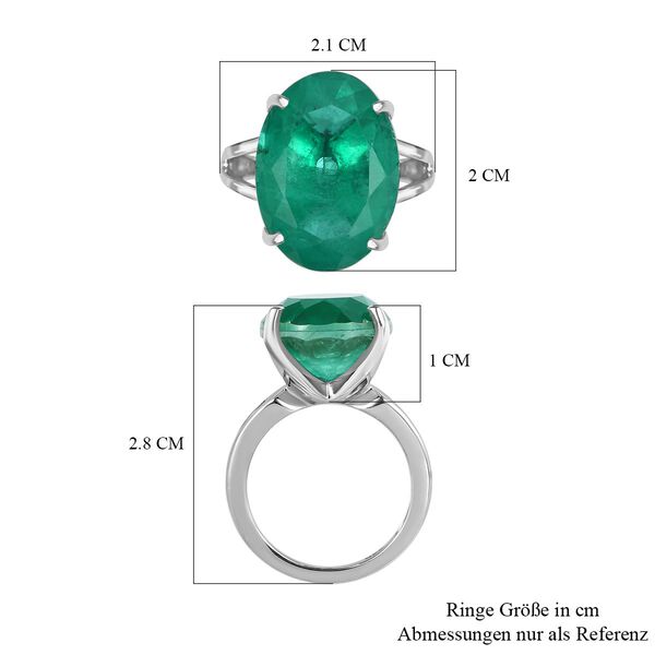 Smaragd Triplett Quarz Ring - 12,76 ct. image number 6