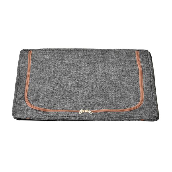 66L Stapelbare Aufbewahrungsbox mit Metallrahmen, Grau image number 6