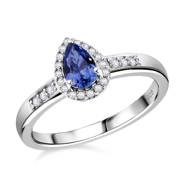 Tansanit und Zirkon Ring - 0,55 ct. image number 4