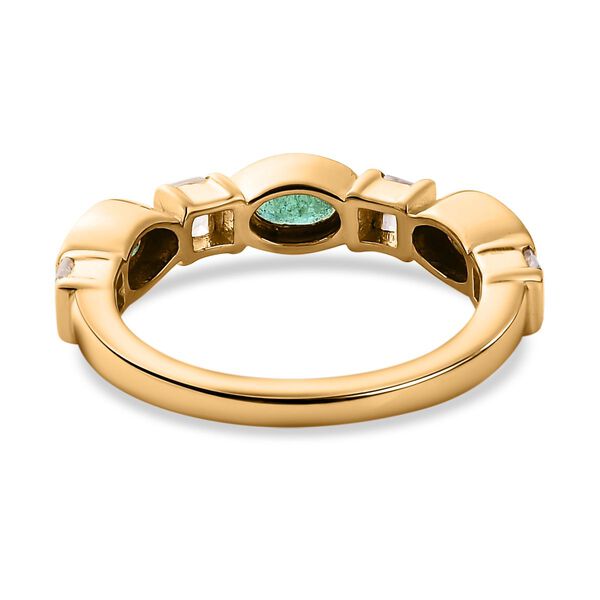 AA Kagem sambischer Smaragd und Zirkon-Ring- 1,16 ct. image number 6