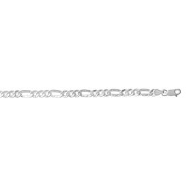 Italienisches 925 Silber platiniert Figarokette, ca. 50 cm ca. 19,13g