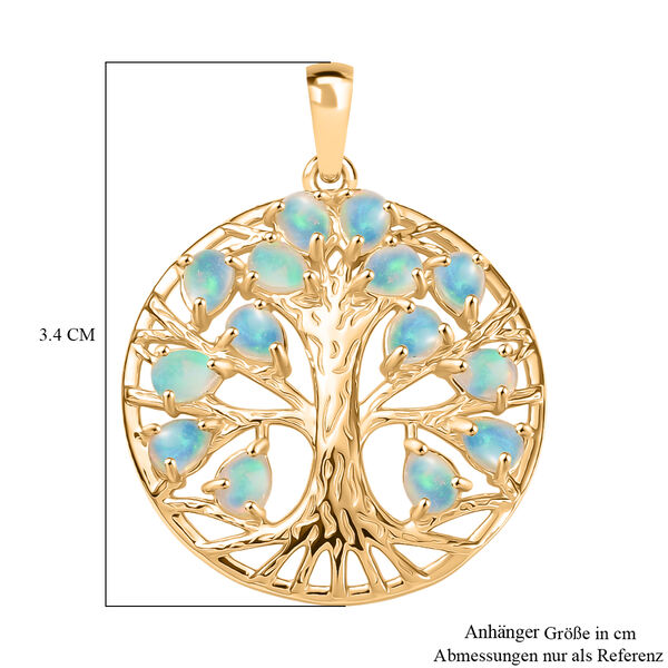 AA &auml;thiopischer Opal-Anh&auml;nger, 925 Silber mit Gelbgold Vermeil - 1,46 ct. image number 6