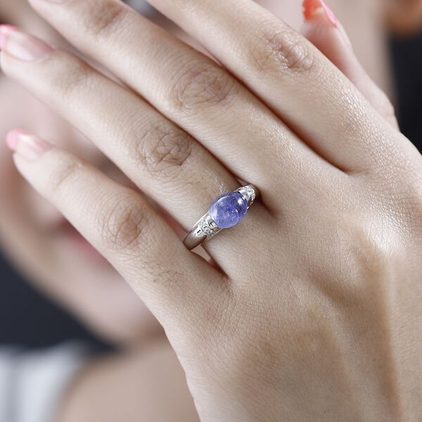 Tansanit und Zirkon Ring - 2,50 ct. image number 3