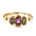 Nordlicht Mystik Topas Ring, 925 Silber vergoldet (Gr&ouml;&szlig;e 19.00) ca. 1.55 ct