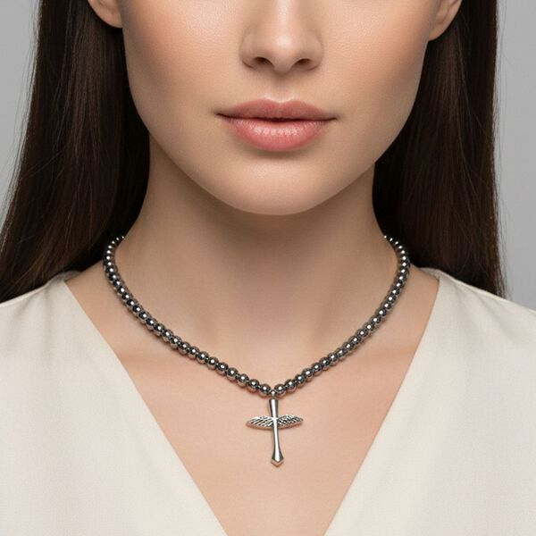 Terahertz Halskette ca. 18 cm + 5 cm Extender, 316L Edelstahl ca. 85,00 ct. image number 2