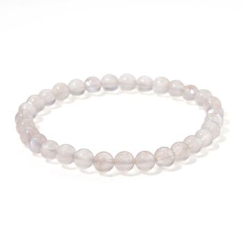 Flexibles AAA Regenbogen Mondstein Armband - 50 ct.