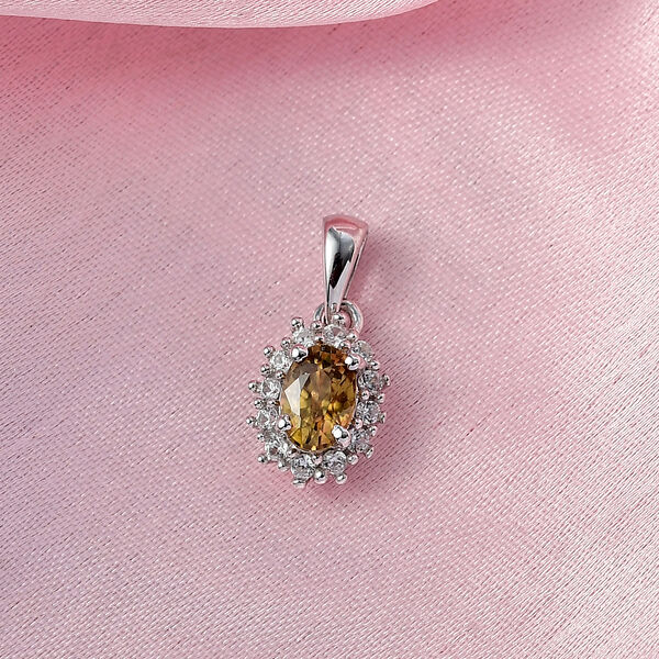 D'Joy gelber und weißer Zirkon Anhänger - 1,04 ct. image number 1