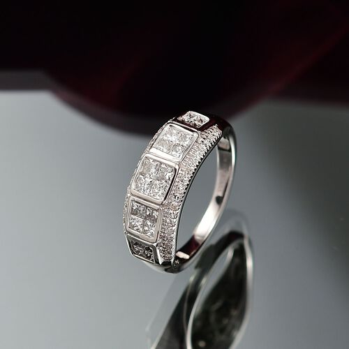 LUXURIANT DIAMOND - Lab Grown Diamant SI-GH SGL zertifiziert Ring, 925 Silber rhodiniert (Größe 17.00) ca. 1,00 ct image number 1
