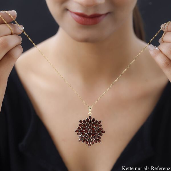 Natürlicher Mosambik Granat Anhänger, 925 Silber vergoldet, ca. 14.01 ct image number 2