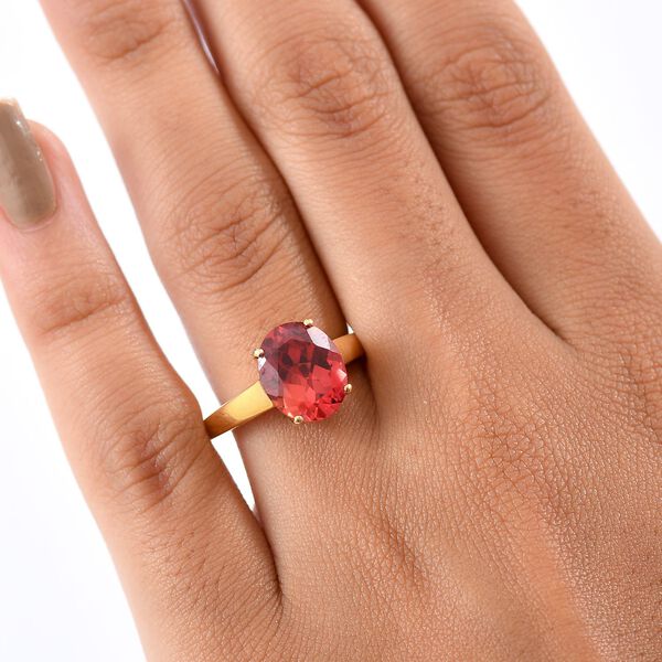 D'Joy Labor Padparadscha Saphir Ring - 5,30 ct. image number 3