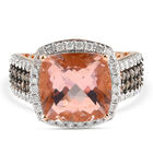 AAA Marropino Morganit und natürlicher Champagner Diamant-Ring, 585 Roségold  ca. 8,31 ct image number 0