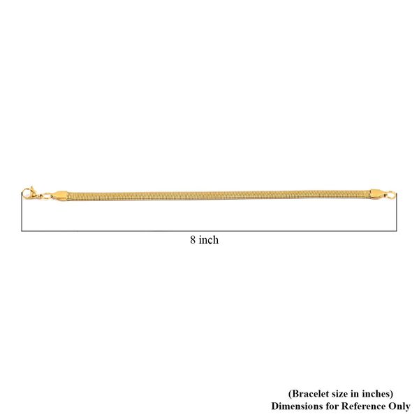 2er Set - Gliederkettendesign Armband und Halskette, Edelstahl, Goldfarben image number 7
