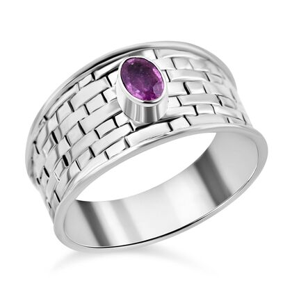 Royal Bali - Ilakaka Rosa Saphir (Fissure gef&uuml;llt) Ring, 925 Silber (Gr&ouml;&szlig;e 17.00) ca. 0.76 ct