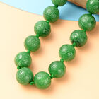 Grüne Jade-Halskette in Silber image number 1