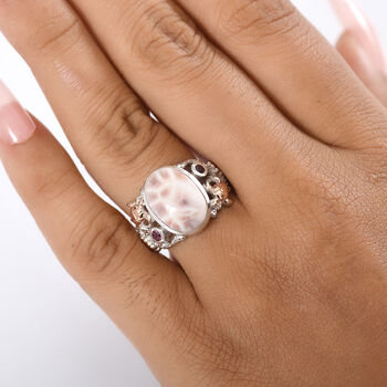 D&rsquo;Joy AA Natrolith und Rhodolith Granat Schmuckset