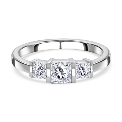 J Francis gefertigt mit SWAROVSKI Zirkonia Ring 925 Silber rhodiniert (Gr&ouml;&szlig;e 21.00)