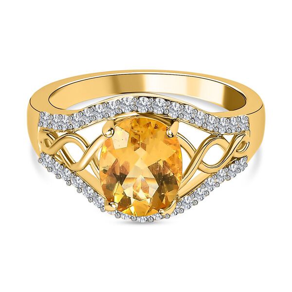 Premium brasilianischer Heliodor und Zirkon-Ring - 1,92 ct.