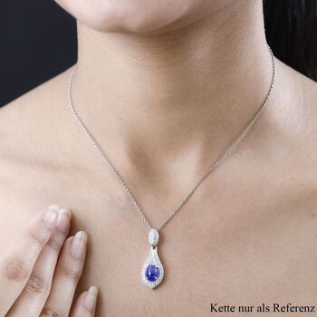 AA Tansanit und Zirkon Anh&auml;nger - 1,63 ct.