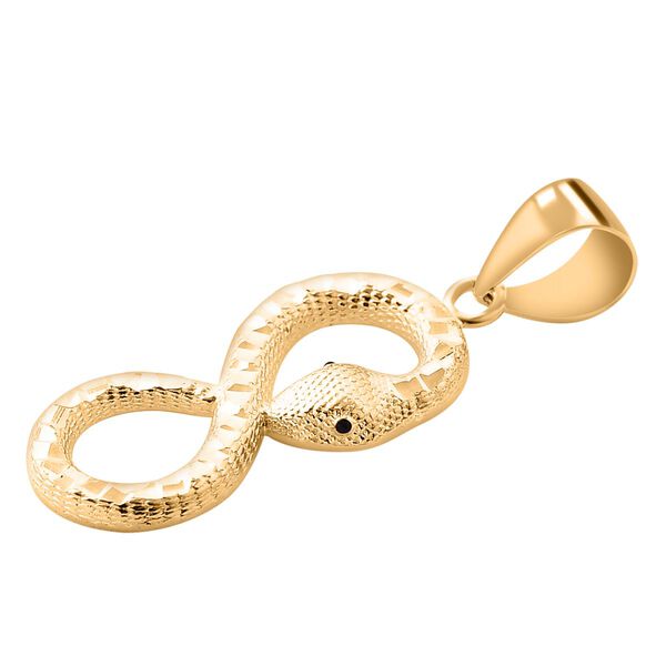 Royal Bali- 1,61 Gramm Unendlichkeitsanh&auml;nger mit Schlangen- und Diamantschliff-Muster in 375 Gold image number 3