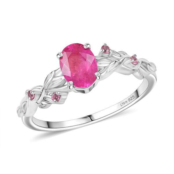 D'Joy Ilakaka Rosa Saphir (Fissure gefüllt), Rosa Turmalin Ring 925 Silber rhodiniert (Größe 21.00) ca. 2,01 ct image number 4