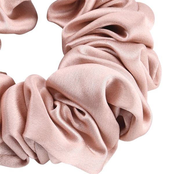 LA MAREY 2er-Set Scrunchies aus 19mm 100% Maulbeerseide, Rosa image number 4