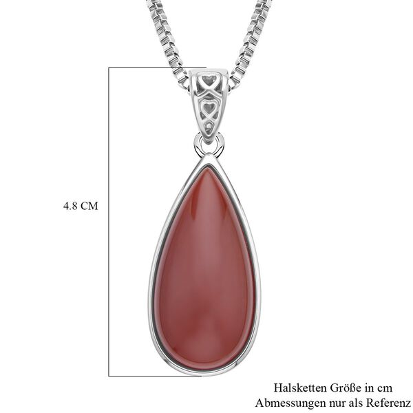 Karneol Anh&auml;nger mit Kette, Edelstahl ca. 45.00 ct image number 5