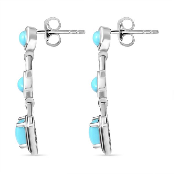 AA Amerikanische Natürliche Sleeping Beauty Türkis Ohrringe 925 Silber rhodiniert ca. 1.83 ct image number 5