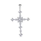 Weißer Zirkonia Anhänger 925 Silber rhodiniert