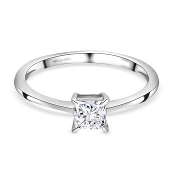 Lab grown Diamant-Ring, IGI zertifiziert VS E-F, Ring, 585 Wei&szlig;gold, (Gr&ouml;&szlig;e 18.00) ca. 0.50 ct