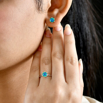 D'Joy Pfau Triplett Quarz und Zirkon Schmuckset, 925 Silber platiniert - 2,93 ct.