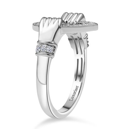 Lab Grown Diamant SI Ring 925 Silber rhodiniert (Größe 16.00) ca. 0,24 ct image number 5