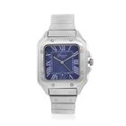 GENOA - Elegante Japan-Uhr mit Datumsfunktion, IPS-versilbertem Gehäuse, römischen Ziffern, Edelstahlarmband, 3 ATM Wasserdichtigkeit, 20 cm