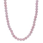 Rosenquarz Halskette ca. 45 cm+ 5 cm Extender,  Edelstahl ca. 220,00 ct.
