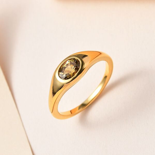 Natürlicher, goldener Tansanit-Ring - 0,52 ct. image number 2