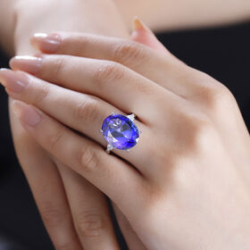 RHAPSODY AAAA Tansanit und VS-EF Diamant Ring in 950 Platin - 14,93 ct.