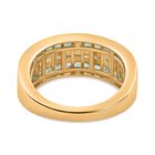 AAA Smaragd, Weißer Zirkon Ring, 925 Silber Gelbgold Vermeil, (Größe 20.00) ca. 1.41 ct image number 5