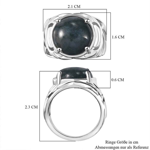 Moosachat Ring Messing (Gr&ouml;&szlig;e 17.00) ca. 6,82 ct image number 7