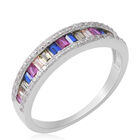 LUSTRO STELLA - Mehrfarbiger Zirkonia Ring 925 Silber rhodiniert (Größe 19.00) ca. 0,67 ct image number 2