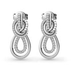 AAA Zirkonia Knotendesign Ohrringe, Messing, rhodiniert