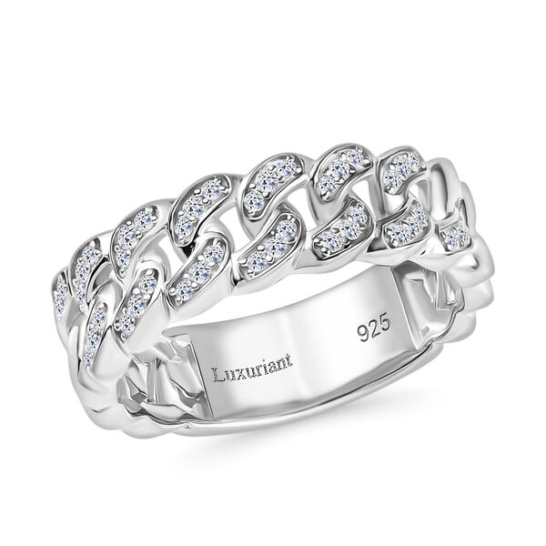LUXURIANT SI-GH Labor Diamant Ring, 925 Silber rhodiniert - 0,25 ct. image number 4