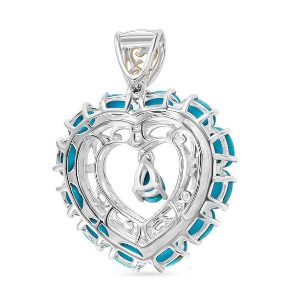 D'Joy AA Sleeping Beauty Türkis Anhänger 925 Silber Rhodiniert und 750 Gelbgold Vermeil ca. 3.00 ct image number 5