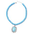 Blaue Howlit Halskette, ca. 50 cm, ca. 50.00 ct
