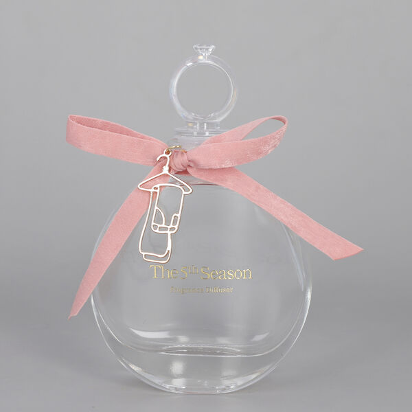 The 5th Season - Parf&uuml;mflasche mit Rosenquarz Edelsteinen, Gr&ouml;&szlig;e 9,5x3,5x14 cm, Rosa, 100ml